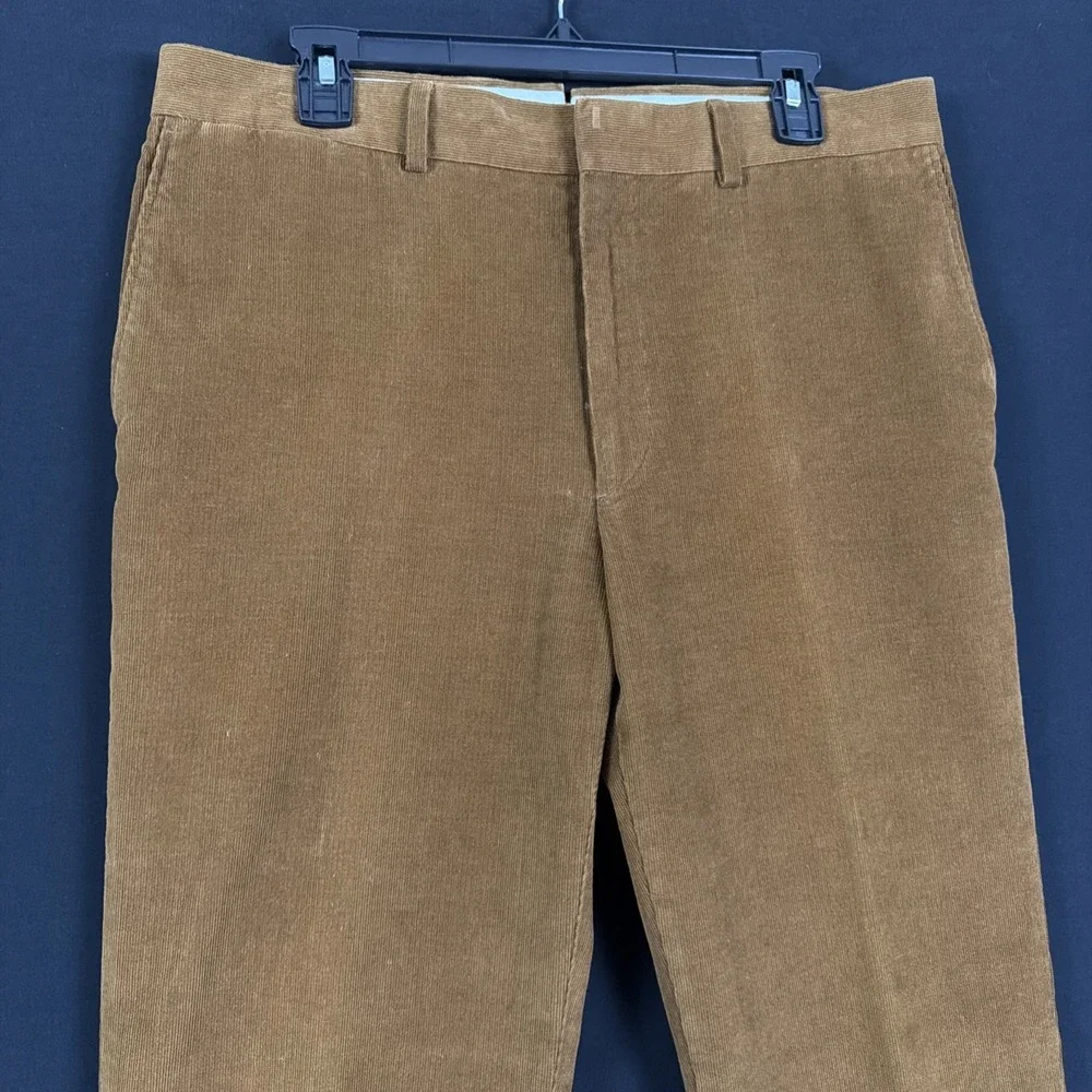 Lands' End Men's Tailored Fit Corduroy Pants Brown 34x30